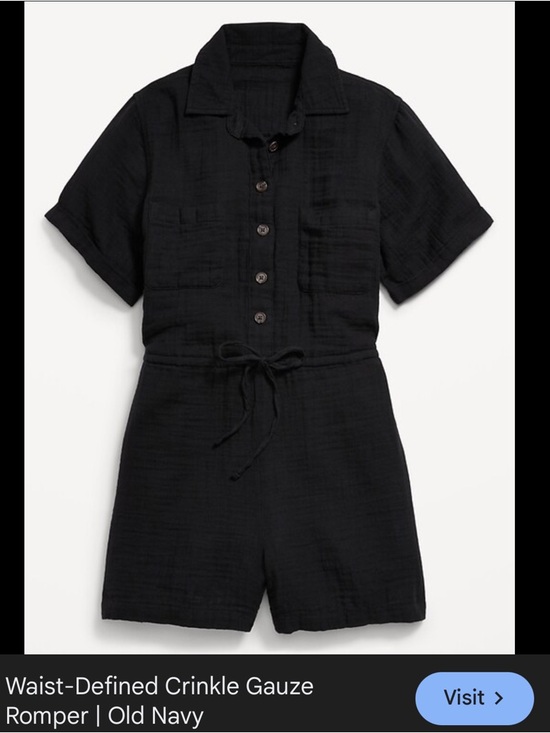 Old Navy Pants - Old Navy Black Crinkle Gauze Romper